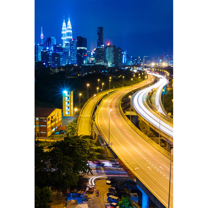Kuala Lumpur Skyline - Wrapped Canvas Print, 46cm H x 30cm W