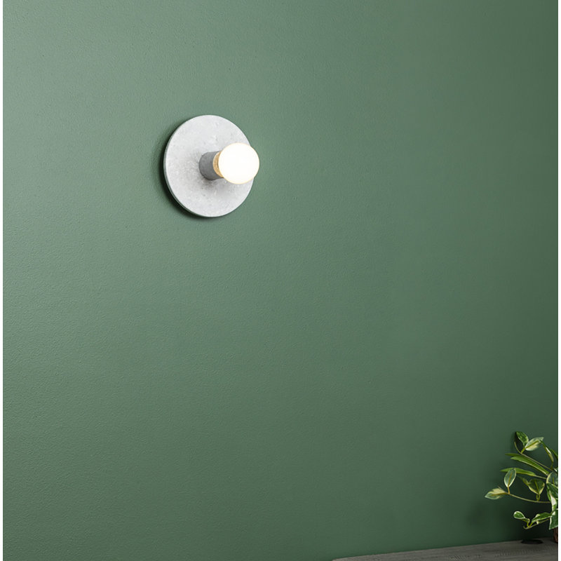 Ceramic Flush Mounted Sconce, Concrete