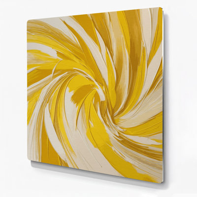 «Lyrical Abstraction 39», art mural en métal beige