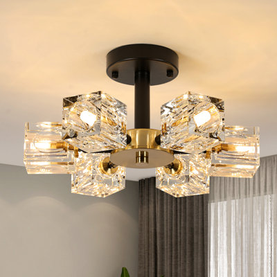 Plafonnier semi-encastré 6 lumières Wenkai