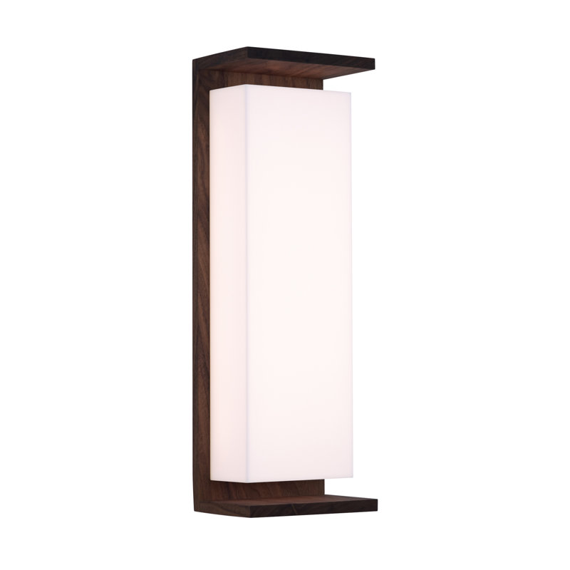 Ora LED Flush Mounted Sconce, 2700K, Dark Stained Walnut