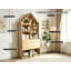 Bureau d'artisanat pliant avec tablettes de rangement-22156482