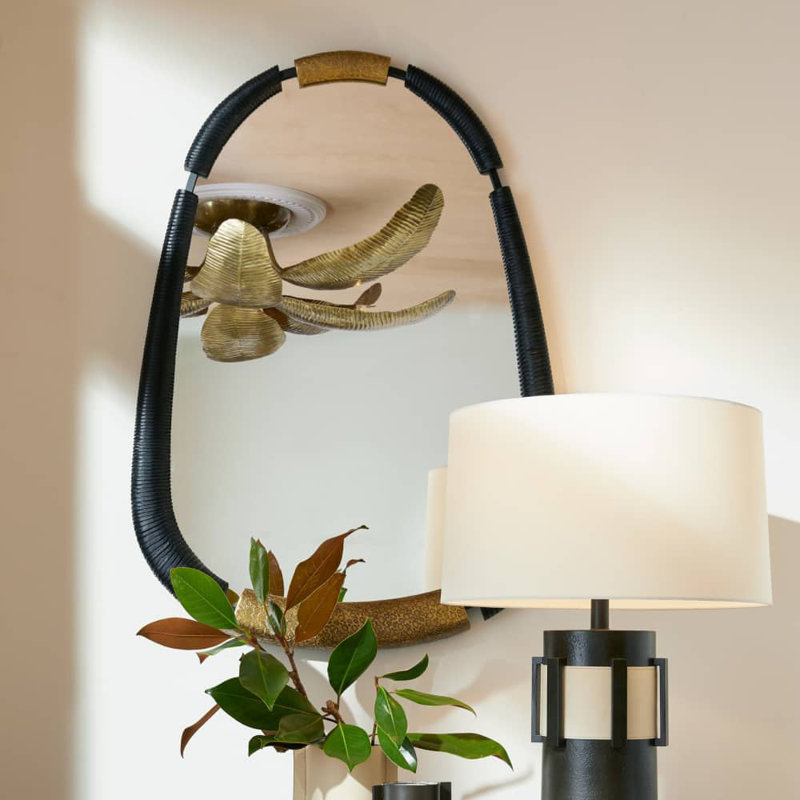 Hitchcock Novelty Solid Wood:Brass Mirror