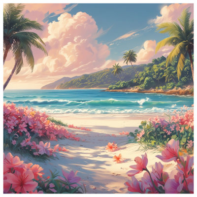 Couvre-lit matelassé Tropical Beach