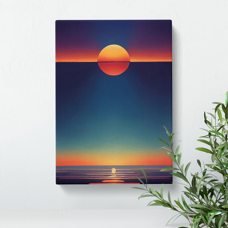 Pure Abstract Sunset - Wrapped Canvas Print, 50cm H x 35cm W x 3cm D