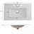 Bathroom Vanity with Sink, Adjustable Shelf and 2 glass Doors-740873970