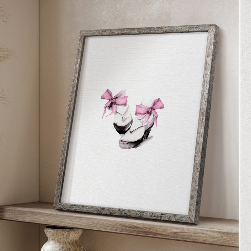 Platform and Bow Framed Print - Solid Wood 51167, 11" H x 9" W