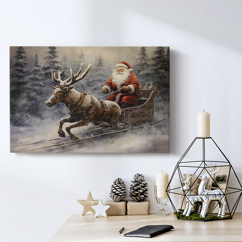 Christmas Holiday Arts - Toile tendue avec châssis, H 24 po x l 36 po