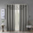 Printed Heathered Blackout Grommet Top Curtain Panel(Only 1 Pc Panel)-265306047-265306045