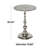 Aluminum Metal Side End Silver Accent Table