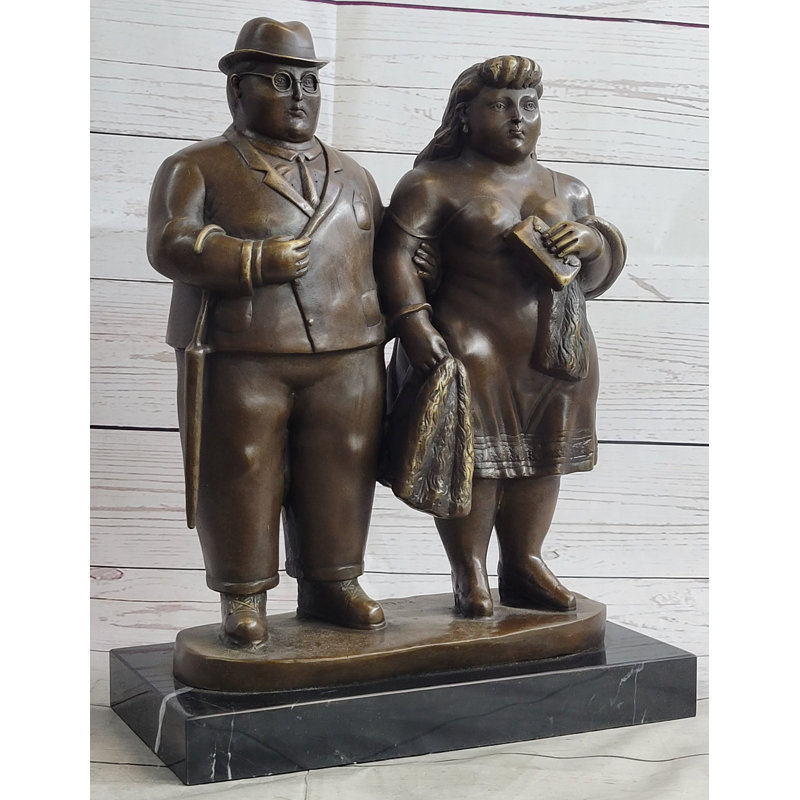 Figurine sculpture en bronze signée Botero