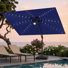 Parasol rectangulaire en porte-à-faux à DEL 12 pi x 9 pi avec base lestée