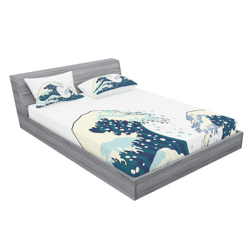 Microfiber Sheet Set, Queen Sheet Set with Fitted Sheet
