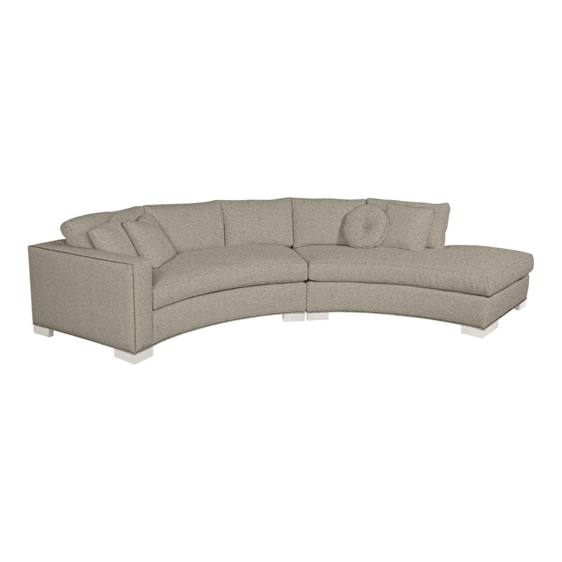 Michael Weiss 2-Piece Curved Sectional, Yes, Navajo, Nadia Parchment