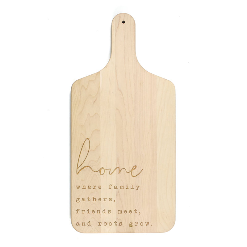 Home Where Family Gathers Paddle Cutting Board