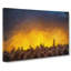 King Penguins And Orange Sunset In Abstract - Wrapped Canvas-55310707