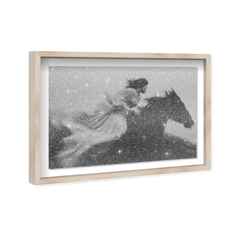 Spirit In Motion Print by Oliver Gal, 37.5"H x 55.5"W, Natural Oak Shadowbox