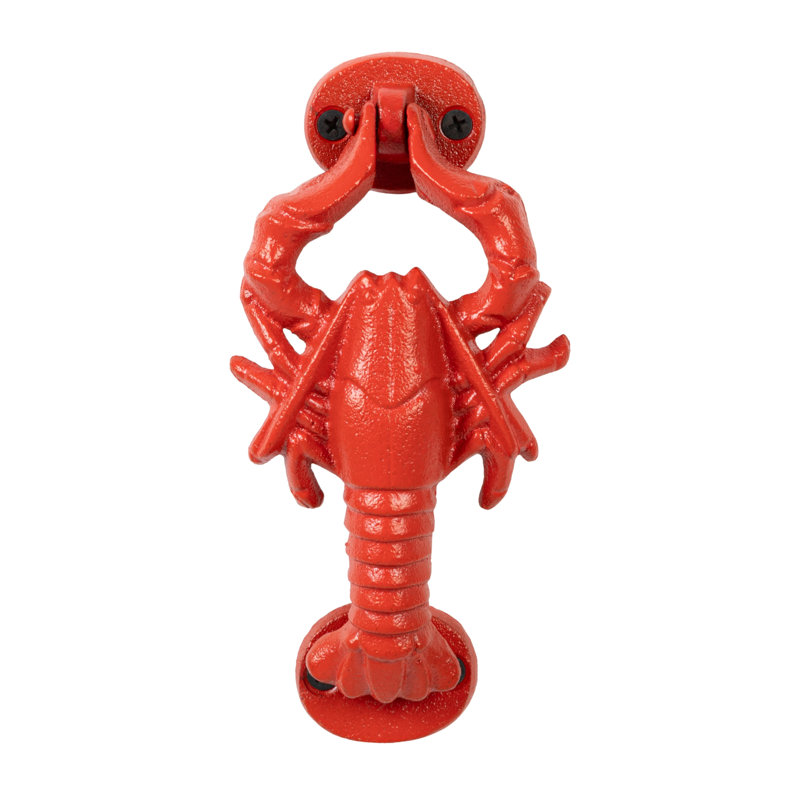 Red Cast Iron Lobster Door Knocker