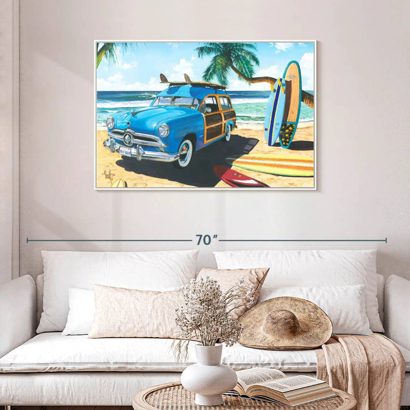 Amis tropicaux tropicaux, Cadre flottant blanc, 43 po x 29 po