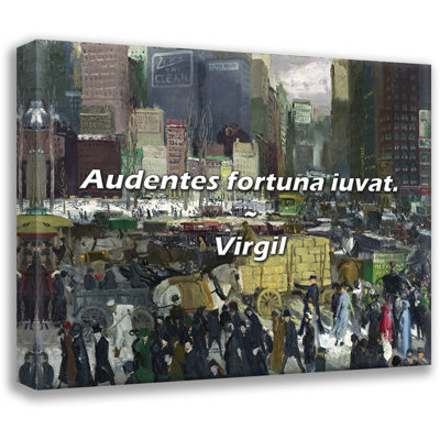 Citation artistique «Audentes fortuna iuvat». Toile tendue par Virgil Gallery