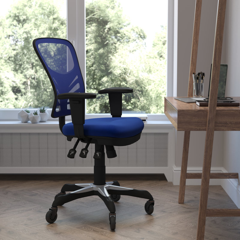 Chaise ergonomique , Noir, Bleu