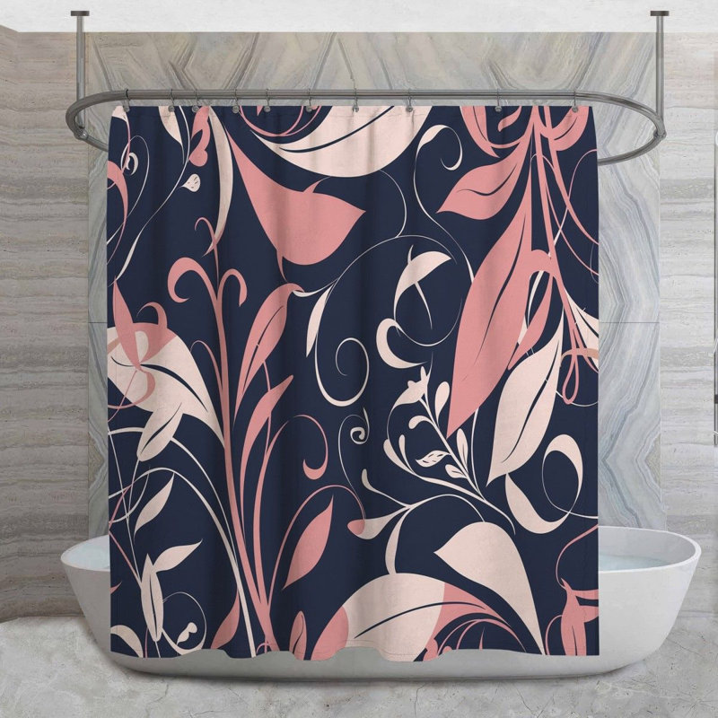 Rideau de douche Floral, H 93 po x l 70 po