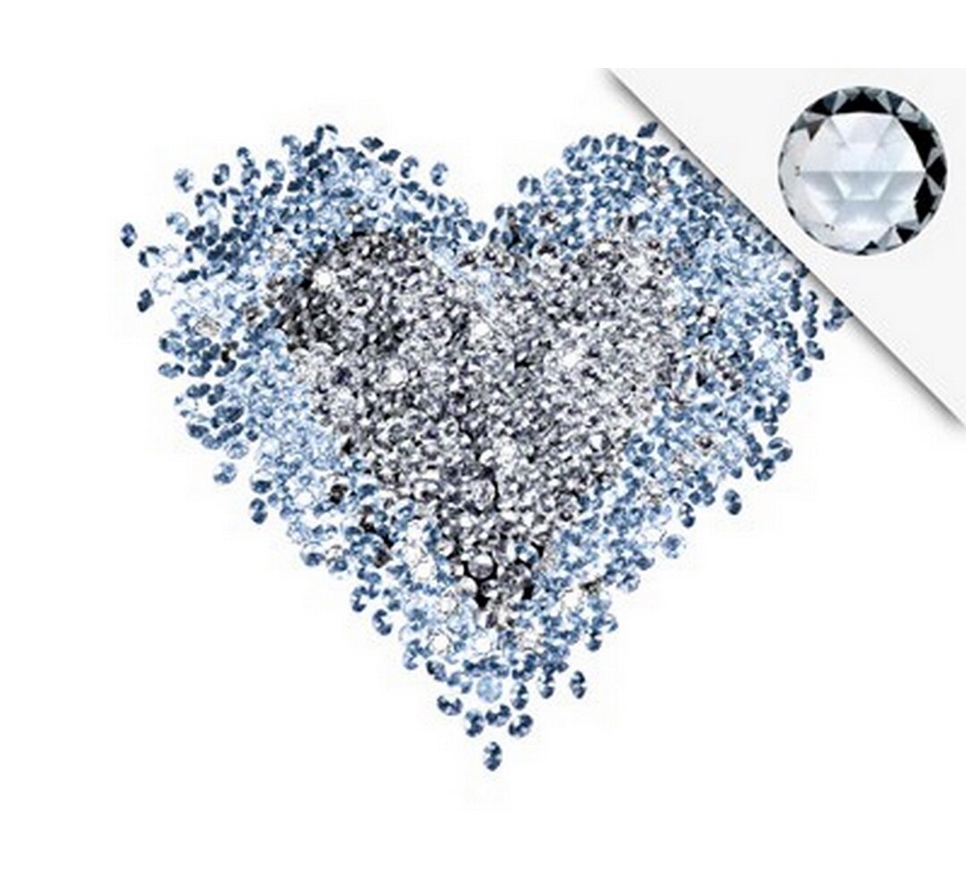 Wandtattoo Diamant Herz Swarovski Steine