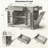 Fluted Kitchen Island with Trash Can Storage, Power Outlet, and Rolling Wheels for Modern Kitchens.-705650315