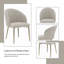 Ensemble de 2 chaises d'appoint Cora Champagne