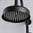 8" Rainfall And Handheld Shower In Matte Black With Sleek Design Wall Mounted Handheld, Look