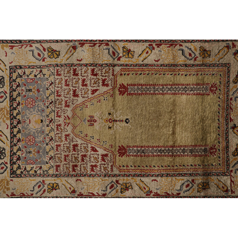 One-of-a-Kind 3'11”x4'11” Hand Knotted Area Rug