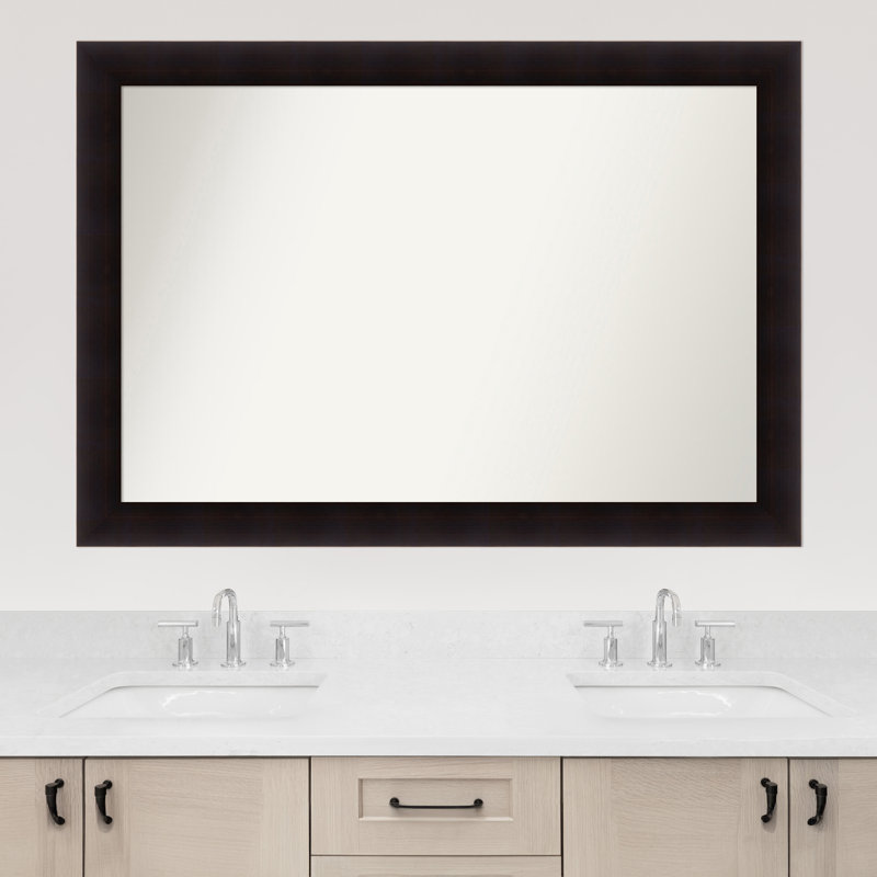 Miroir mural Jillissa, Rectangle, Noir, 34,75 po x 49,75 po