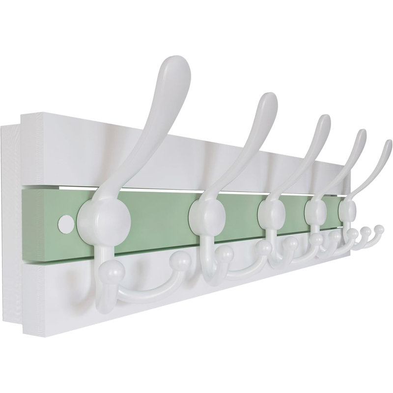 Coastal wall hanger with 5 hooks