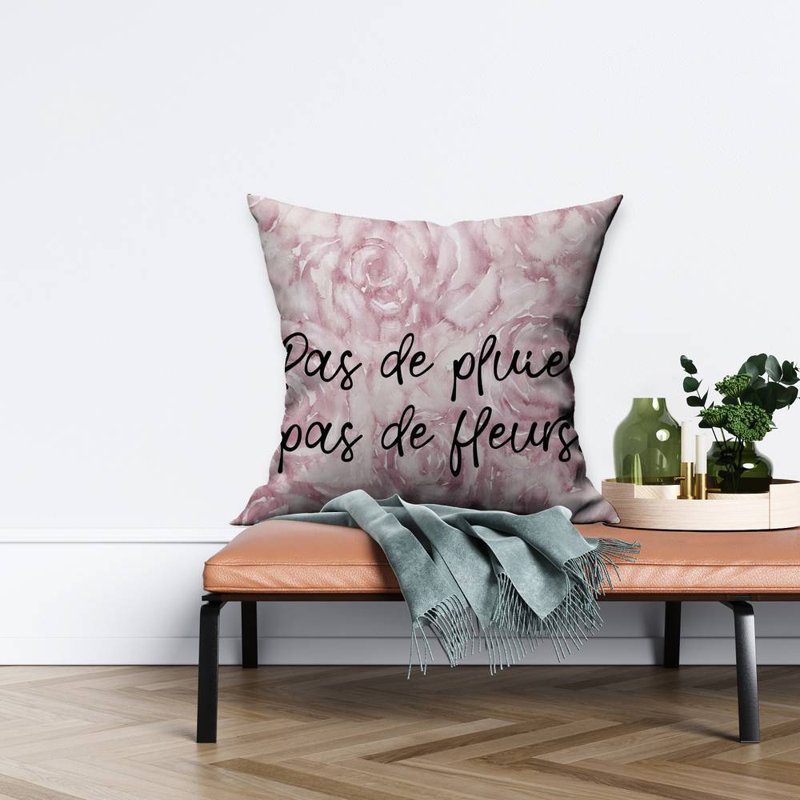 Pas de pluie pas de fleurs - Motivational Flowers Throw | Decor