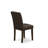 7 Piece Dining Room Set contain A Modern Dining Table and 6 Black Textured Polyester Fabric Upholstered Chairs, Distressed Jacobean