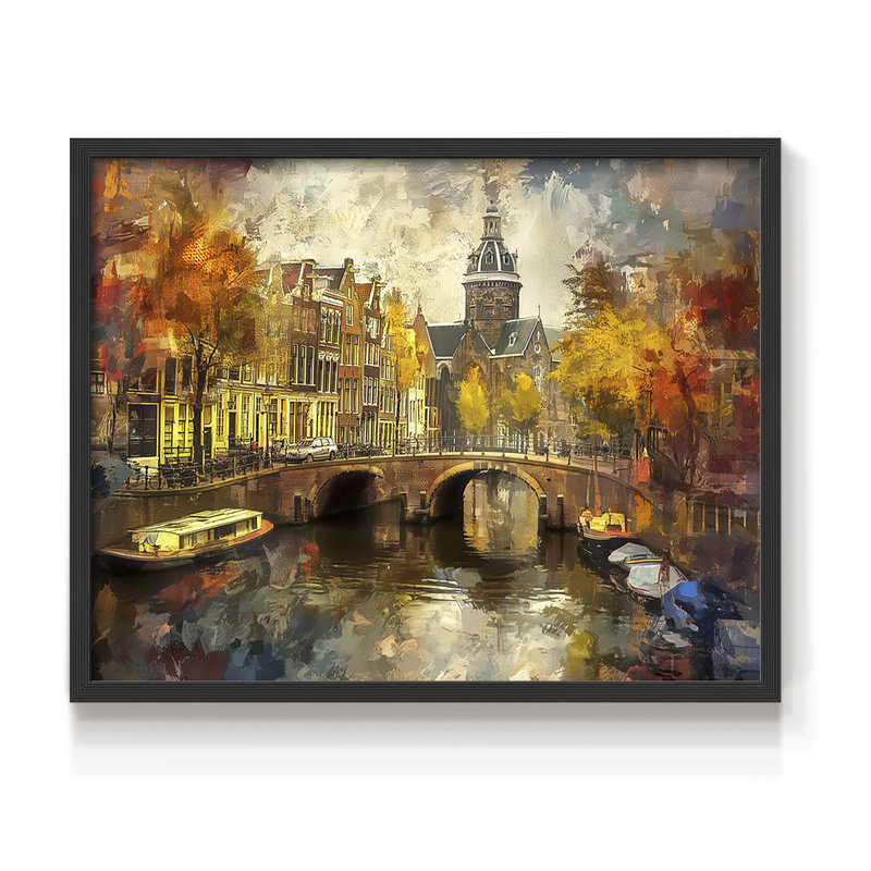 Paysage - CLV - Reproduction encadrée - Restickable, Noir, noir, noir, noir, H 16 po x l 20 po