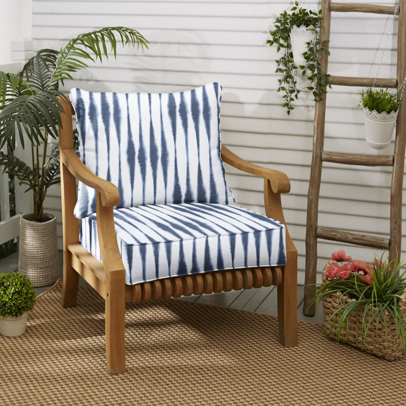 Rialto Outdoor 5'' Dining Chair Seat / Back Cushion, 22.5" W x 22.5" D