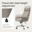 Fauteuil de bureau ergonomique à dossier haut COLAMY en cuir kaki-134973755