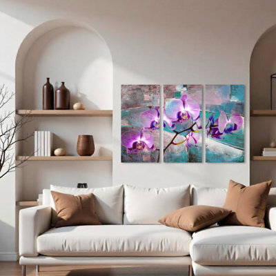 «Painted Petals XIX» par Tristan Scott - ensemble de 3 impressions sur toile