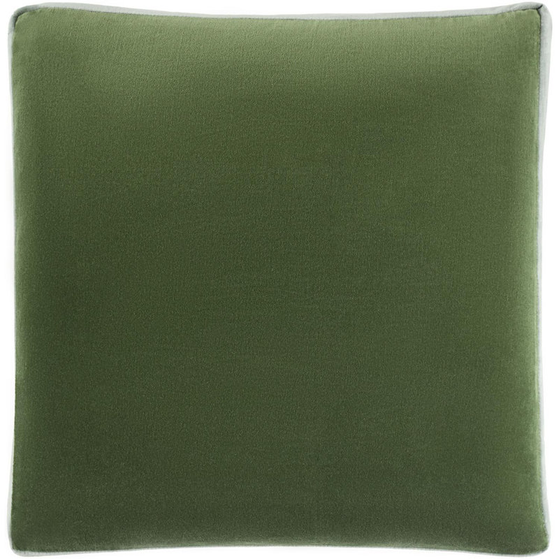  Nicholas Cotton Throw Pillow, Down, 20" x 20", Green/Teal
