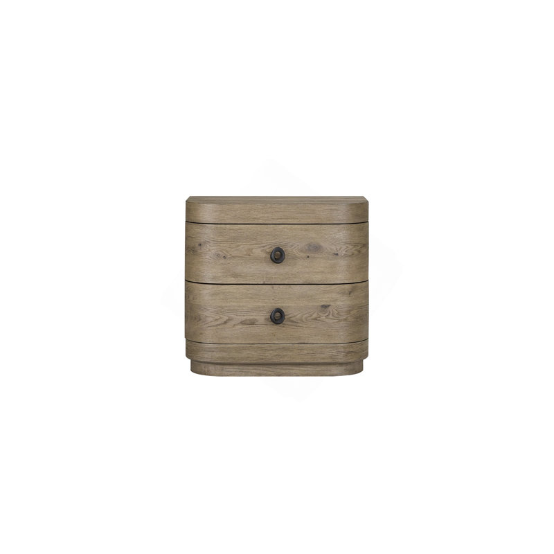Large 2-Drawer Nightstand In English Knotty Oak
