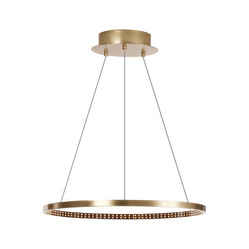 Vellavi 1 - Light LED Chandelier, Nightshade Black, 0.8" H x 24" W x 24" D