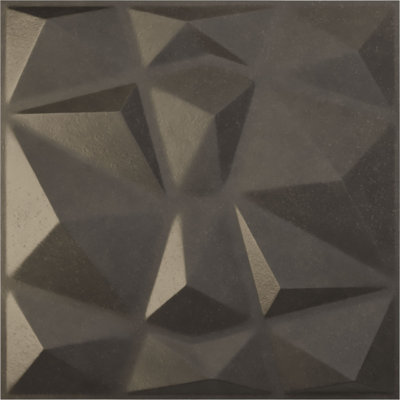Panneau mural 3D 19,63 "x 19,63" en noir (paquet de 12)