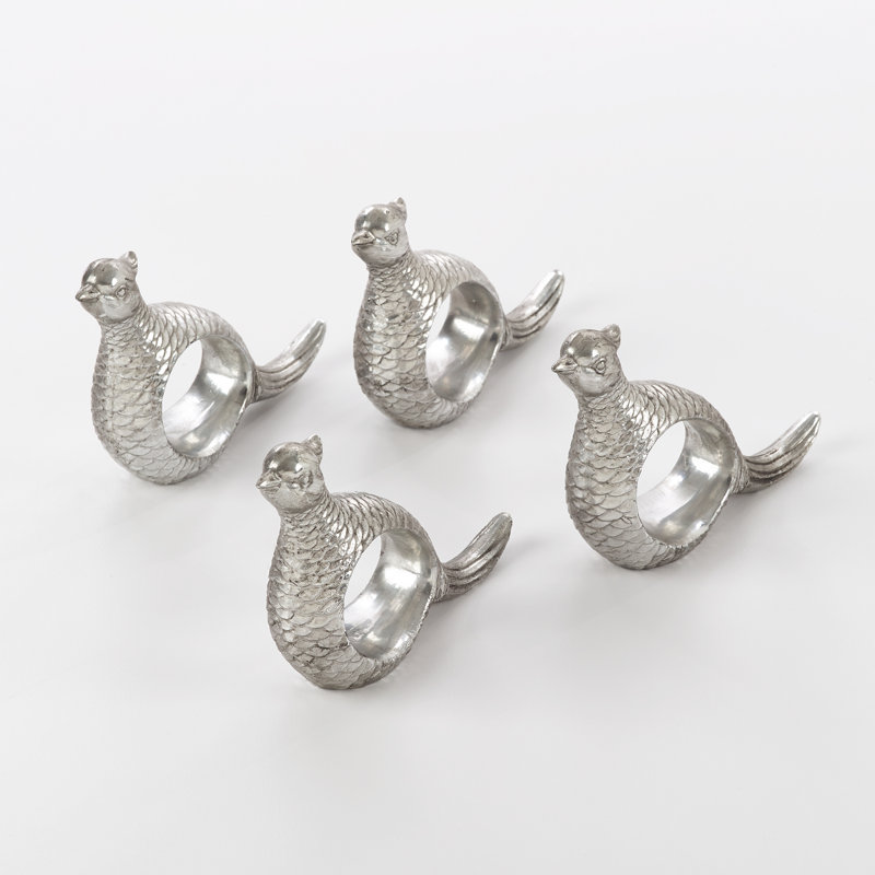Resin Napkin Ring, Silver