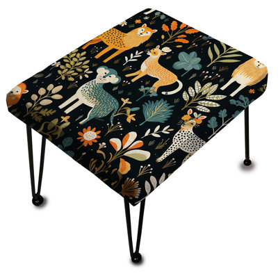 Rusk - Animal Print Rectangle Ottoman