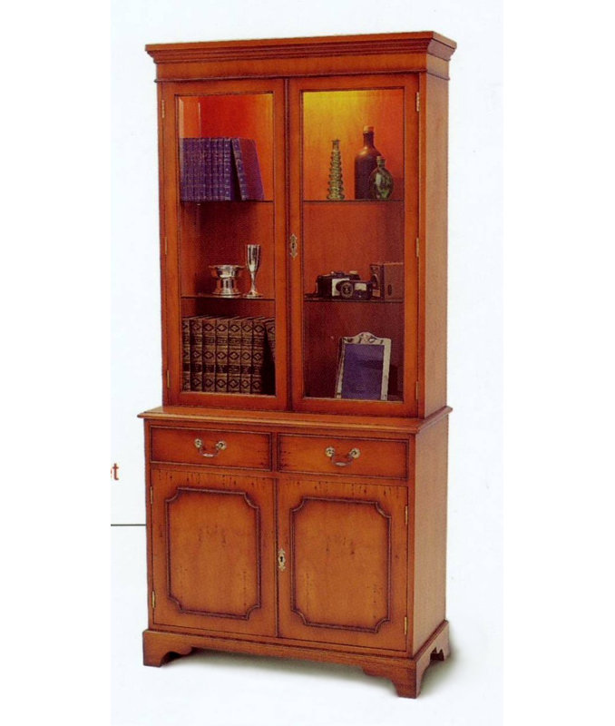 Tarporley Display Cabinet, Mellow Mahogany