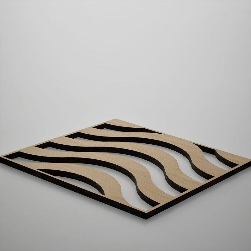 Parker Decorative Fretwork Wood Wall Panels, Extra Small, 7 3/8"W x 7 3/8"H x 3/8"T, White Oak