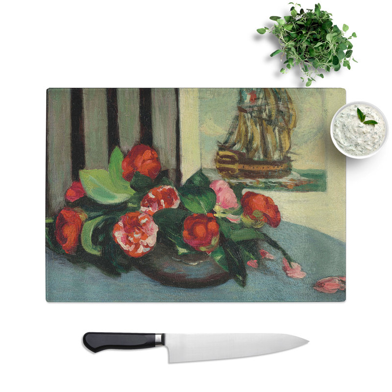Flowers by Louis Anquetin Chopping Board, 0.4cm H x 28.5cm W x 39cm L