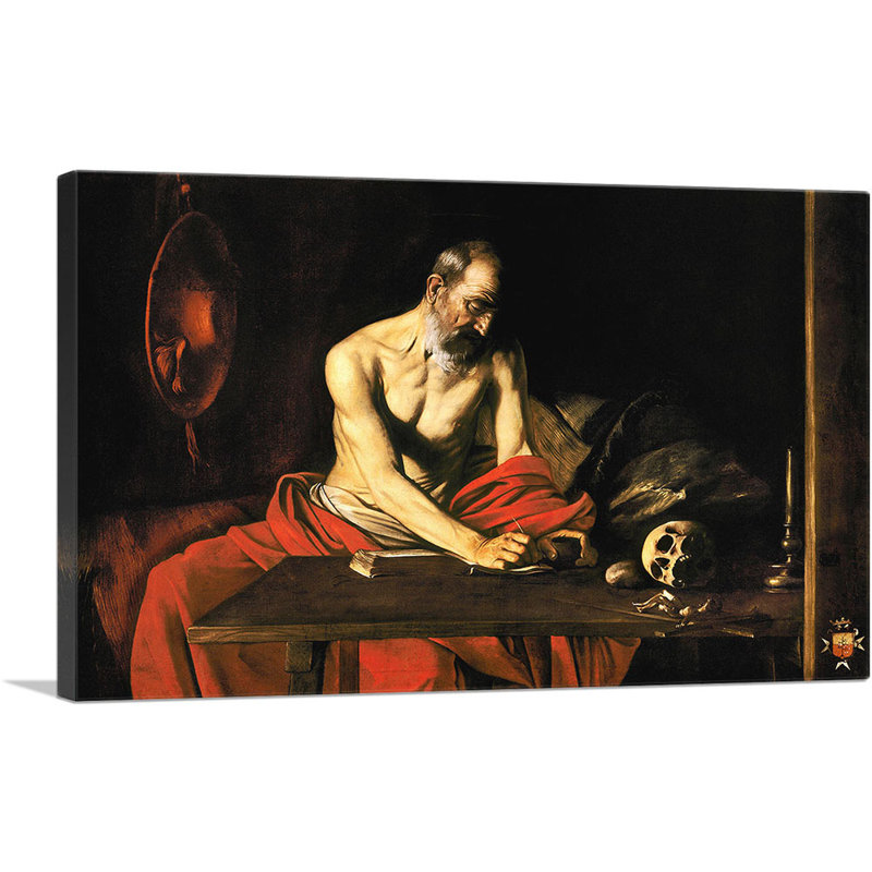 Saint Jerome 1607 - impression, H 12 po x l 18 po x P 0,75 po