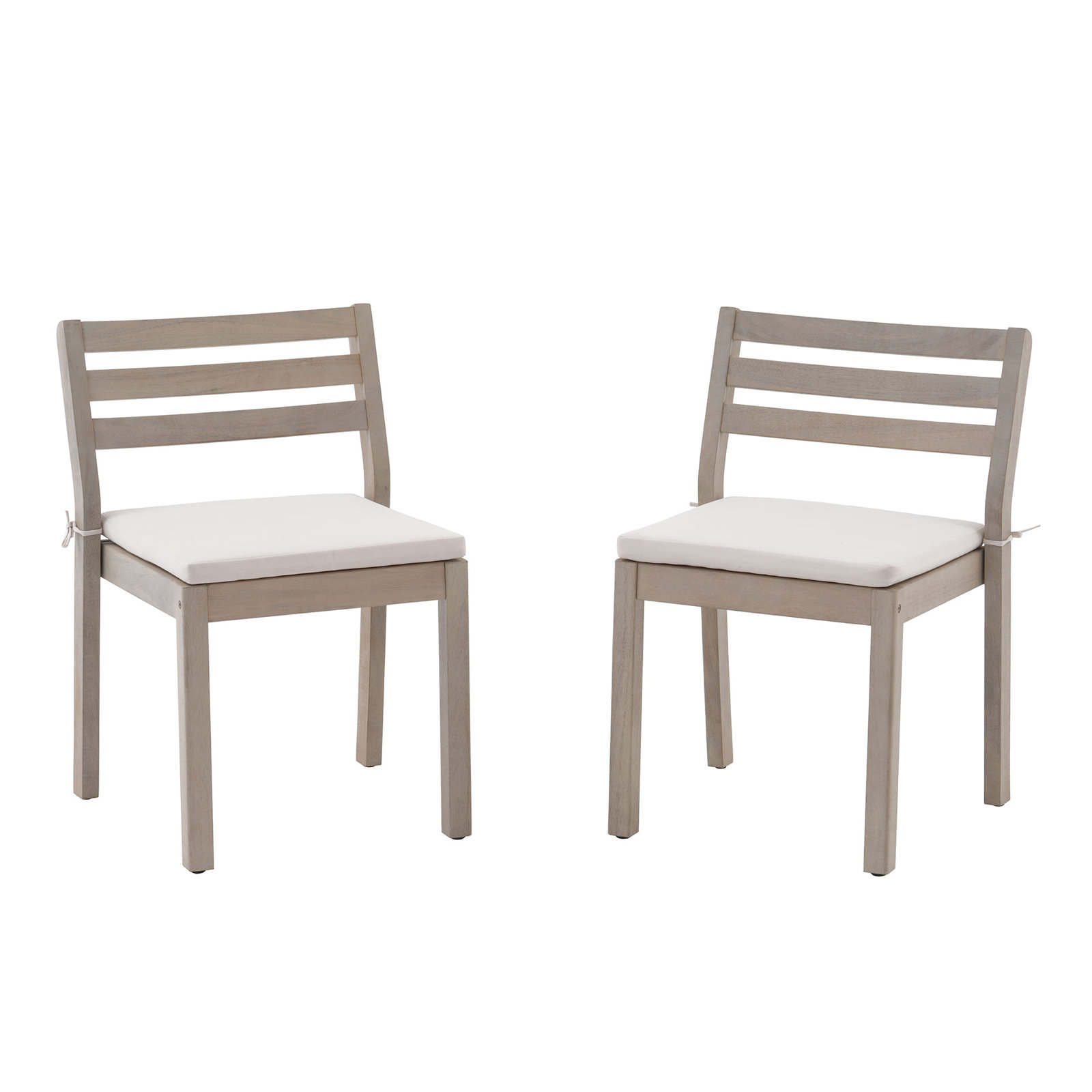 Stackable Acacia Patio Side Chair